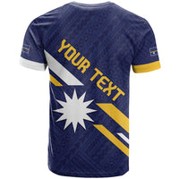 Personalised Happy Nauru Independence Day T Shirt Polynesian Pattern LT05 - Polynesian Pride