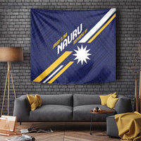 Happy Nauru Independence Day Tapestry Polynesian Pattern LT05 Blue - Polynesian Pride