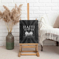 Haiti 1804 Canvas Wall Art Polynesian Silver Neg Maron LT05 - Polynesian Pride