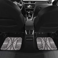 Haiti 1804 Car Mats Polynesian Silver Neg Maron LT05 Set 2pcs - Back Silver - Polynesian Pride