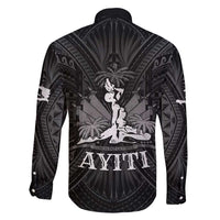 Haiti 1804 Family Matching Long Sleeve Bodycon Dress and Hawaiian Shirt Polynesian Silver Neg Maron