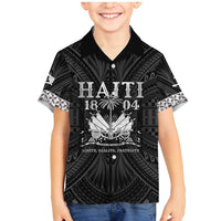 Haiti 1804 Family Matching Mermaid Dress and Hawaiian Shirt Polynesian Silver Neg Maron