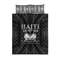 Haiti 1804 Quilt Bed Set Polynesian Silver Neg Maron LT05 - Polynesian Pride