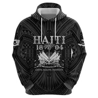 Haiti 1804 Zip Hoodie Polynesian Silver Neg Maron