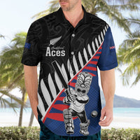 Custom New Zealand Auckland Cricket Hawaiian Shirt With Maori Pattern LT05 - Polynesian Pride