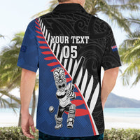 Custom New Zealand Auckland Cricket Hawaiian Shirt With Maori Pattern LT05 - Polynesian Pride
