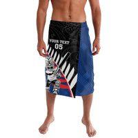 Custom New Zealand Auckland Cricket Lavalava With Maori Pattern LT05 Blue - Polynesian Pride