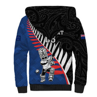 Custom New Zealand Auckland Cricket Sherpa Hoodie With Maori Pattern LT05 - Polynesian Pride