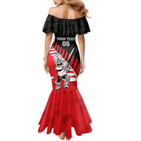 Custom New Zealand Canterbury Cricket Mermaid Dress With Maori Pattern LT05 - Polynesian Pride