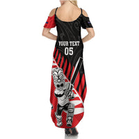 Custom New Zealand Canterbury Cricket Summer Maxi Dress With Maori Pattern LT05 - Polynesian Pride