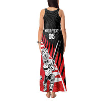 Custom New Zealand Canterbury Cricket Tank Maxi Dress With Maori Pattern LT05 - Polynesian Pride