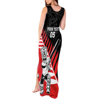 Custom New Zealand Canterbury Cricket Tank Maxi Dress With Maori Pattern LT05 - Polynesian Pride