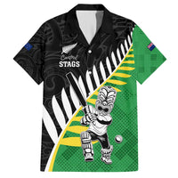Custom New Zealand Central Districts Cricket Hawaiian Shirt With Maori Pattern LT05 Green - Polynesian Pride