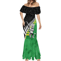 Custom New Zealand Central Districts Cricket Mermaid Dress With Maori Pattern LT05 - Polynesian Pride