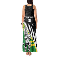 Custom New Zealand Central Districts Cricket Tank Maxi Dress With Maori Pattern LT05 - Polynesian Pride