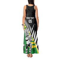 Custom New Zealand Central Districts Cricket Tank Maxi Dress With Maori Pattern LT05 - Polynesian Pride
