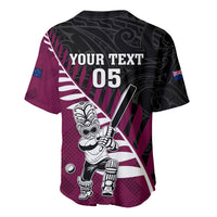 Custom New Zealand Northern Districts Cricket Baseball Jersey With Maori Pattern