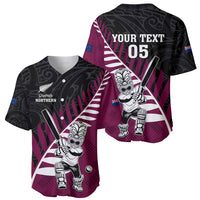 Custom New Zealand Northern Districts Cricket Baseball Jersey With Maori Pattern