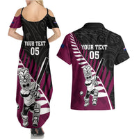 Custom New Zealand Northern Districts Cricket Couples Matching Summer Maxi Dress and Hawaiian Shirt With Maori Pattern LT05 - Polynesian Pride