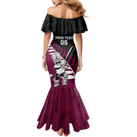 Custom New Zealand Northern Districts Cricket Mermaid Dress With Maori Pattern LT05 - Polynesian Pride