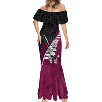 Custom New Zealand Northern Districts Cricket Mermaid Dress With Maori Pattern LT05 - Polynesian Pride
