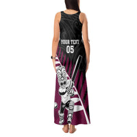 Custom New Zealand Northern Districts Cricket Tank Maxi Dress With Maori Pattern LT05 - Polynesian Pride