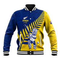 Custom New Zealand Otago Cricket Baseball Jacket With Maori Pattern LT05 Unisex Yellow - Polynesian Pride