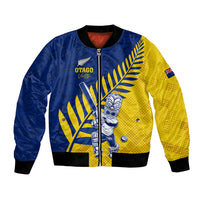 Custom New Zealand Otago Cricket Bomber Jacket With Maori Pattern LT05 Unisex Yellow - Polynesian Pride