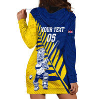 Custom New Zealand Otago Cricket Hoodie Dress With Maori Pattern