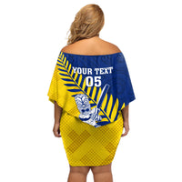Custom New Zealand Otago Cricket Off Shoulder Short Dress With Maori Pattern LT05 - Polynesian Pride