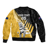 Custom New Zealand Wellington Cricket Bomber Jacket With Maori Pattern LT05 - Polynesian Pride