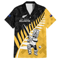 Custom New Zealand Wellington Cricket Hawaiian Shirt With Maori Pattern LT05 Yellow - Polynesian Pride