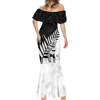 Custom New Zealand Cricket Mermaid Dress With Maori Pattern LT05 - Polynesian Pride