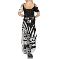 Custom New Zealand Cricket Summer Maxi Dress With Maori Pattern LT05 - Polynesian Pride