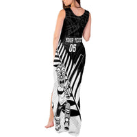 Custom New Zealand Cricket Tank Maxi Dress With Maori Pattern LT05 - Polynesian Pride