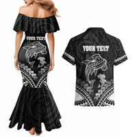 Personalised Happy Father's Day Couples Matching Mermaid Dress and Hawaiian Shirt I Love You Dad Polynesian Style LT05 - Polynesian Pride