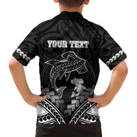 Personalised Happy Father's Day Family Matching Tank Maxi Dress and Hawaiian Shirt I Love You Dad Polynesian Style