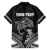 Personalised Happy Father's Day Family Matching Tank Maxi Dress and Hawaiian Shirt I Love You Dad Polynesian Style