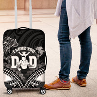 Happy Father's Day Luggage Cover I Love You Dad Polynesian Style