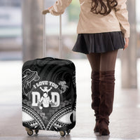 Happy Father's Day Luggage Cover I Love You Dad Polynesian Style