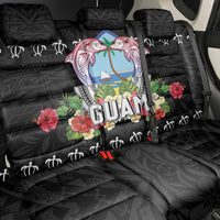 Guam Chamorro Back Car Seat Cover Tribal Latte Stone With Dolphins Black