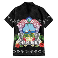 Guam Chamorro Family Matching Tank Maxi Dress and Hawaiian Shirt Tribal Latte Stone With Dolphins Black