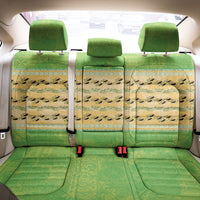 Hawaii Humuhumu Fish Maile Pikake Lei Back Car Seat Cover Tribal Tapa Green Version