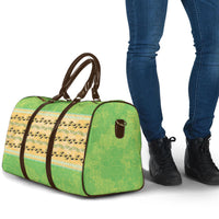 Hawaii Humuhumu Fish Maile Pikake Lei Travel Bag Tribal Tapa Green Version