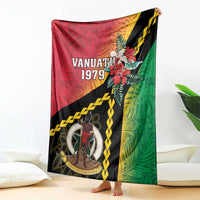 Happy Vanuatu Constitution Day Blanket Flag Style With Sand Drawing Pattern LT05 - Polynesian Pride
