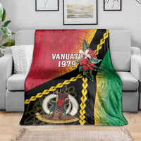 Happy Vanuatu Constitution Day Blanket Flag Style With Sand Drawing Pattern LT05 - Polynesian Pride
