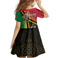 Happy Vanuatu Constitution Day Family Matching Puletasi and Hawaiian Shirt Flag Style With Sand Drawing Pattern LT05 - Polynesian Pride