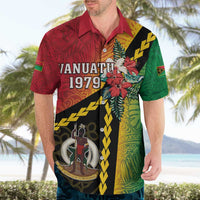 Happy Vanuatu Constitution Day Hawaiian Shirt Flag Style With Sand Drawing Pattern LT05 - Polynesian Pride