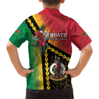 Happy Vanuatu Constitution Day Hawaiian Shirt Flag Style With Sand Drawing Pattern LT05 - Polynesian Pride
