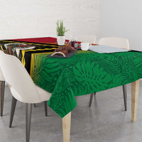 Happy Vanuatu Constitution Day Tablecloth Flag Style With Sand Drawing Pattern LT05 - Polynesian Pride